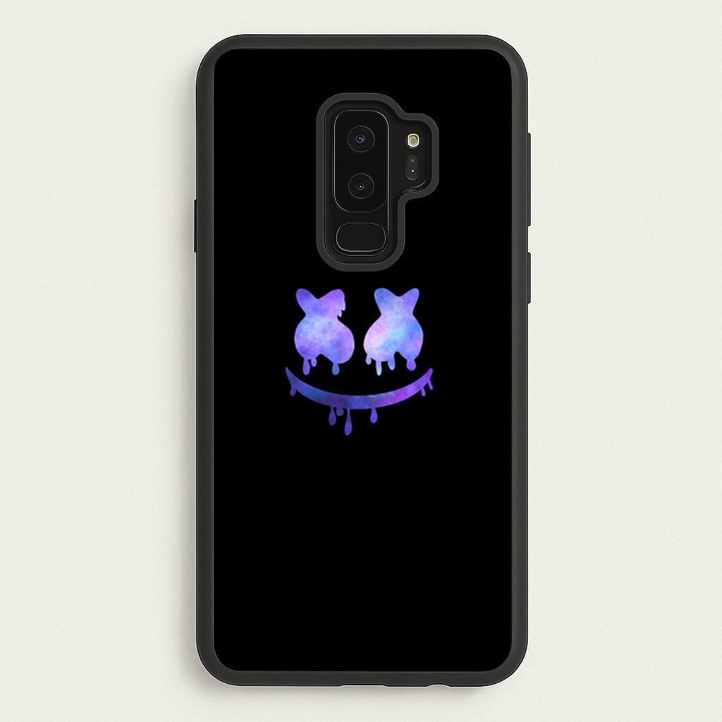 Dripping Features - White Helmet DJ - Marshmello Phone Case for Galaxy S9 Plus