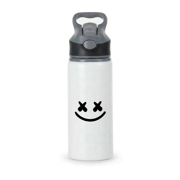 Blue White Helmet DJ Active Water Bottle - Black