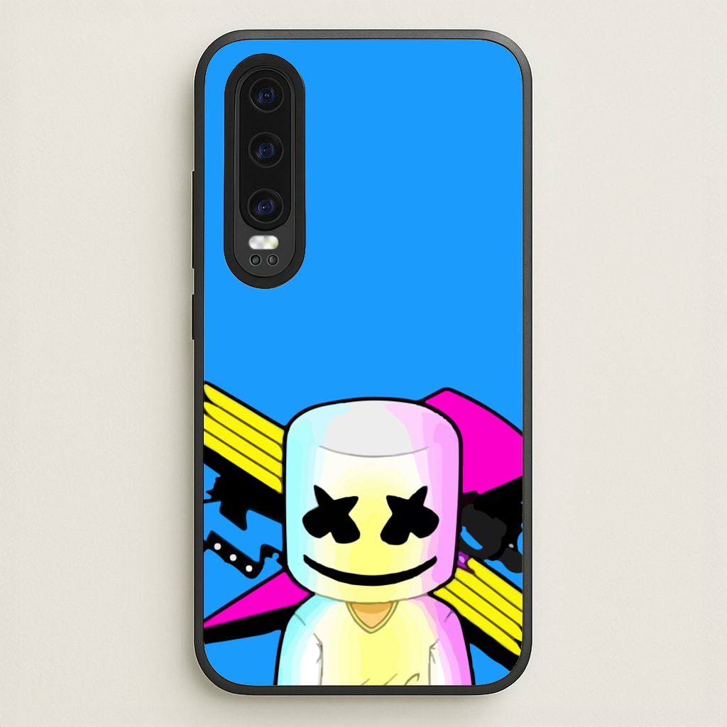 Neon Logo White Helmet DJ - Marshmello Phone Case for Huawei P30