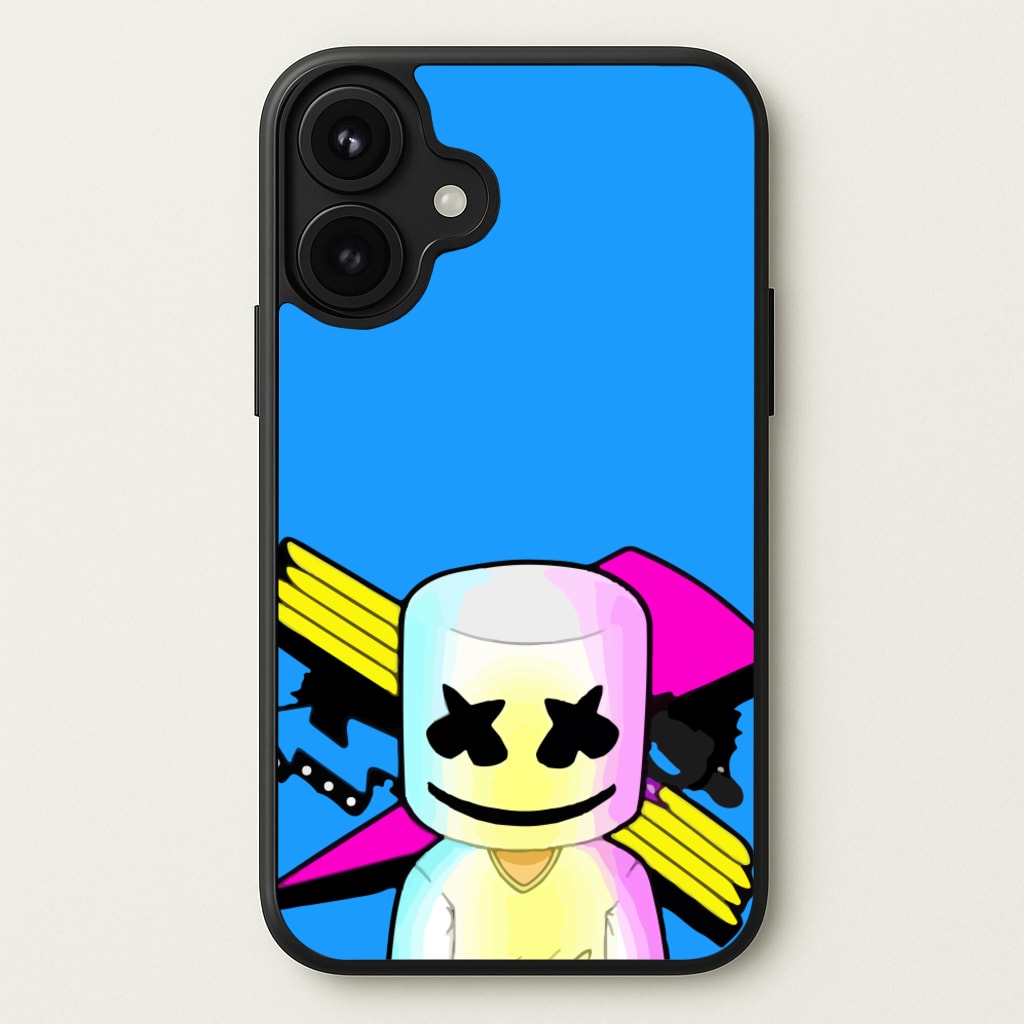 Neon Logo White Helmet DJ Phone Case for iPhone 17