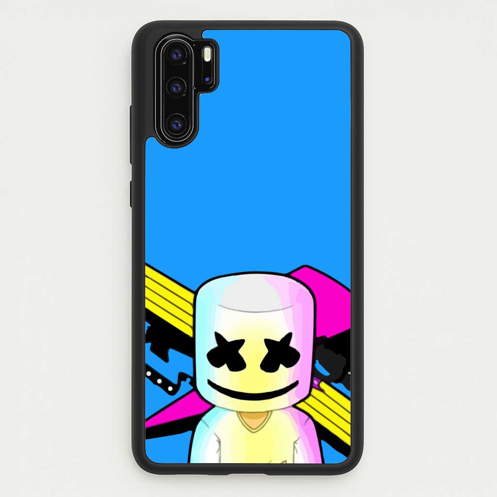 Neon Logo White Helmet DJ - Marshmello Phone Case for Huawei P30 Pro