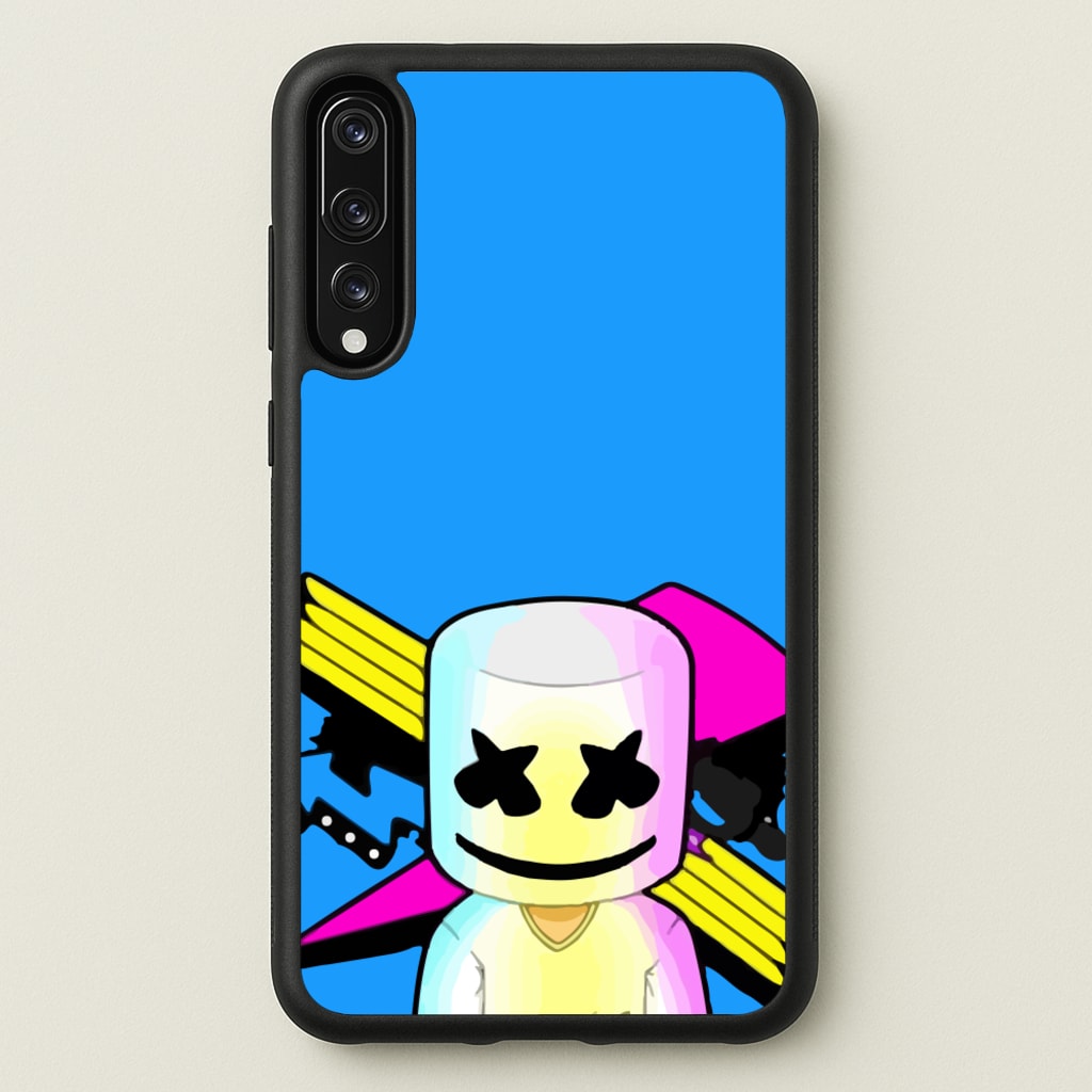 Neon Logo White Helmet DJ - Marshmello Phone Case for Huawei P20 Pro