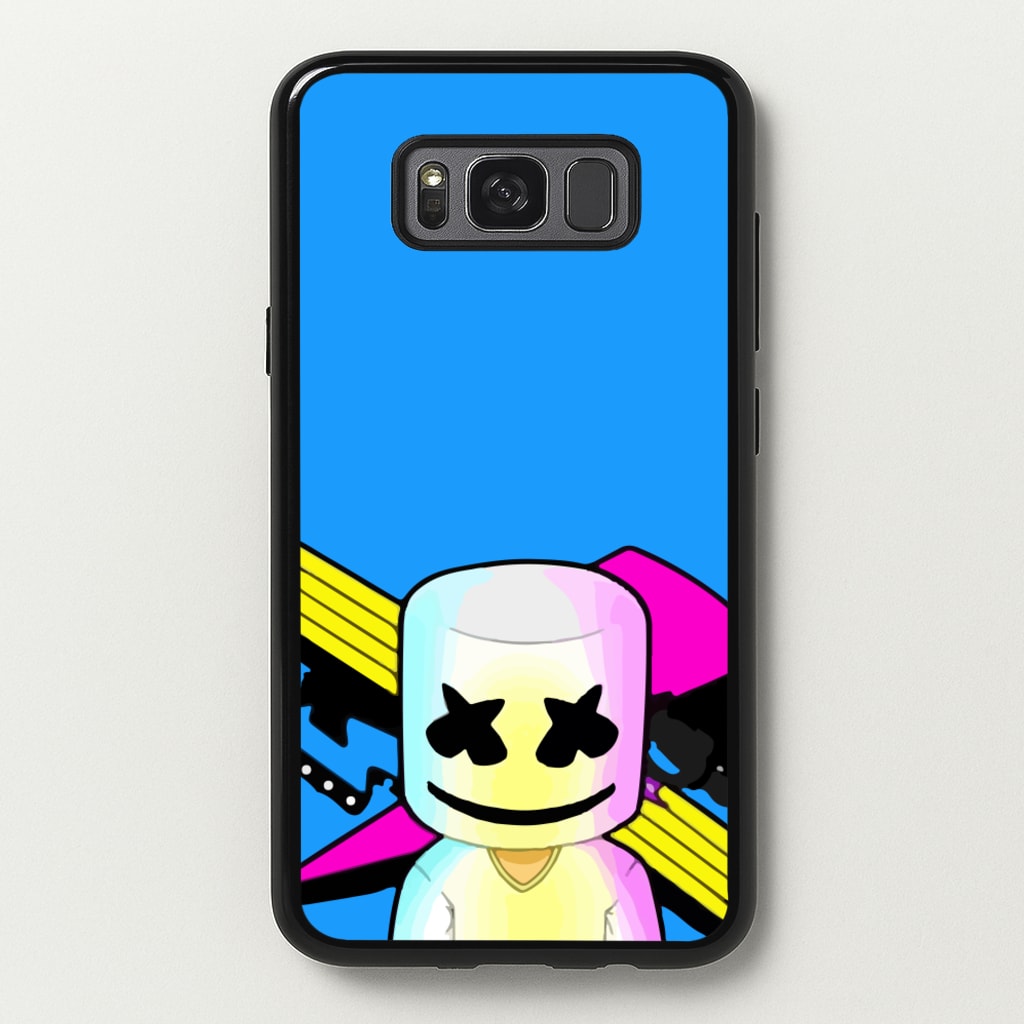 Neon Logo White Helmet DJ - Marshmello Phone Case for Galaxy S8