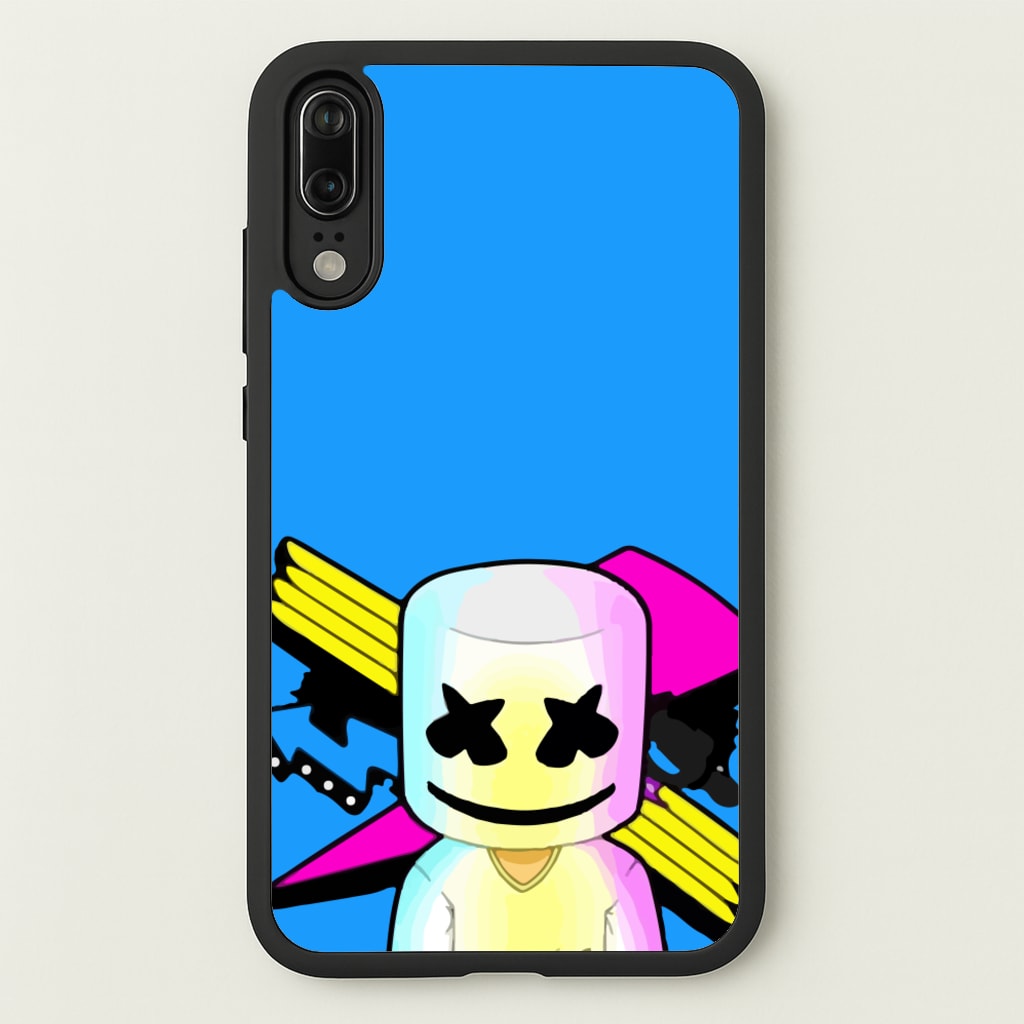 Neon Logo White Helmet DJ - Marshmello Phone Case for Huawei P20