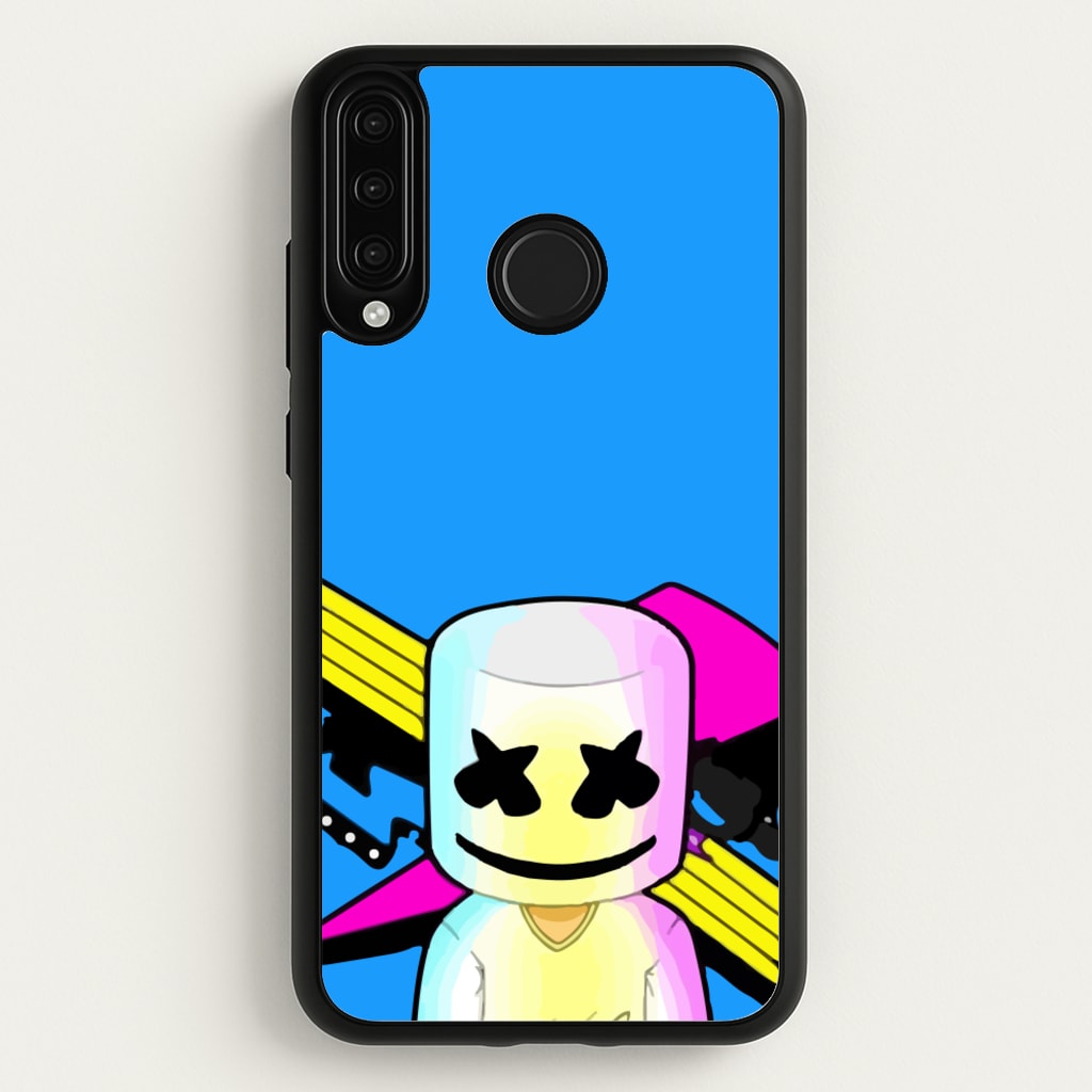Neon Logo White Helmet DJ - Marshmello Phone Case for Huawei P30 Lite