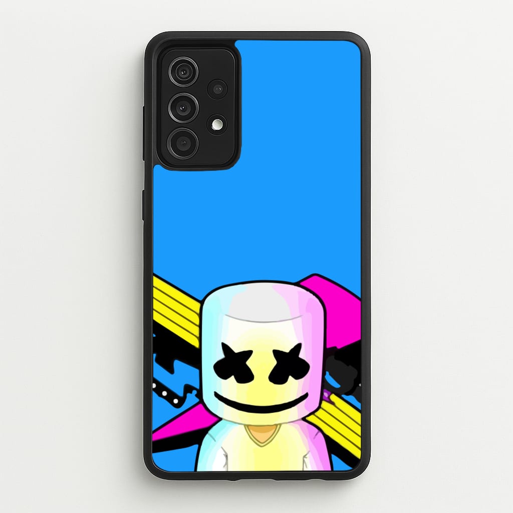 Neon Logo White Helmet DJ - Marshmello Phone Case for Galaxy A52 / A52s