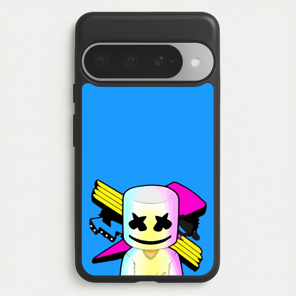 Neon Logo White Helmet DJ Phone Case for Google Pixel 10 Pro XL