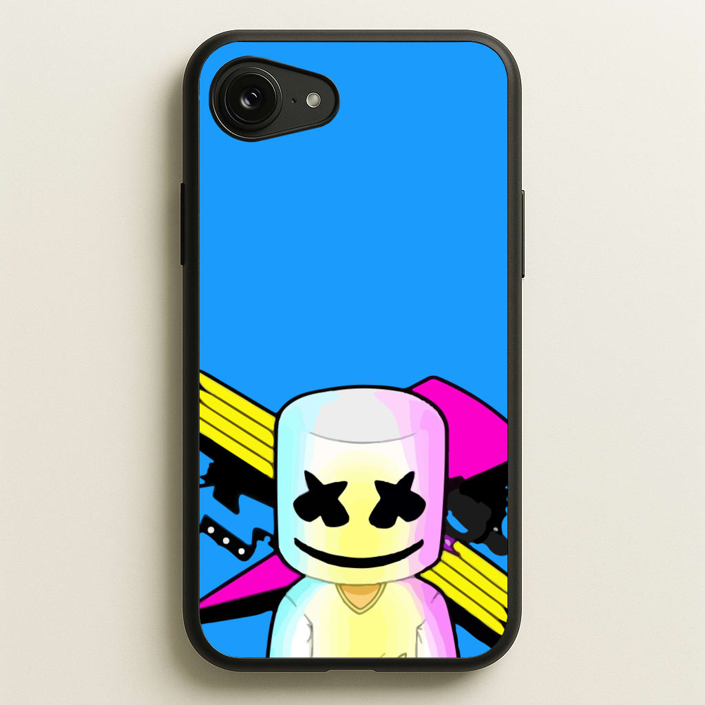 Neon Logo White Helmet DJ - Marshmello Phone Case for iPhone 16e