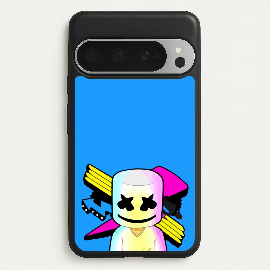 Neon Logo White Helmet DJ - Marshmello Phone Case for Google Pixel 9 Pro XL