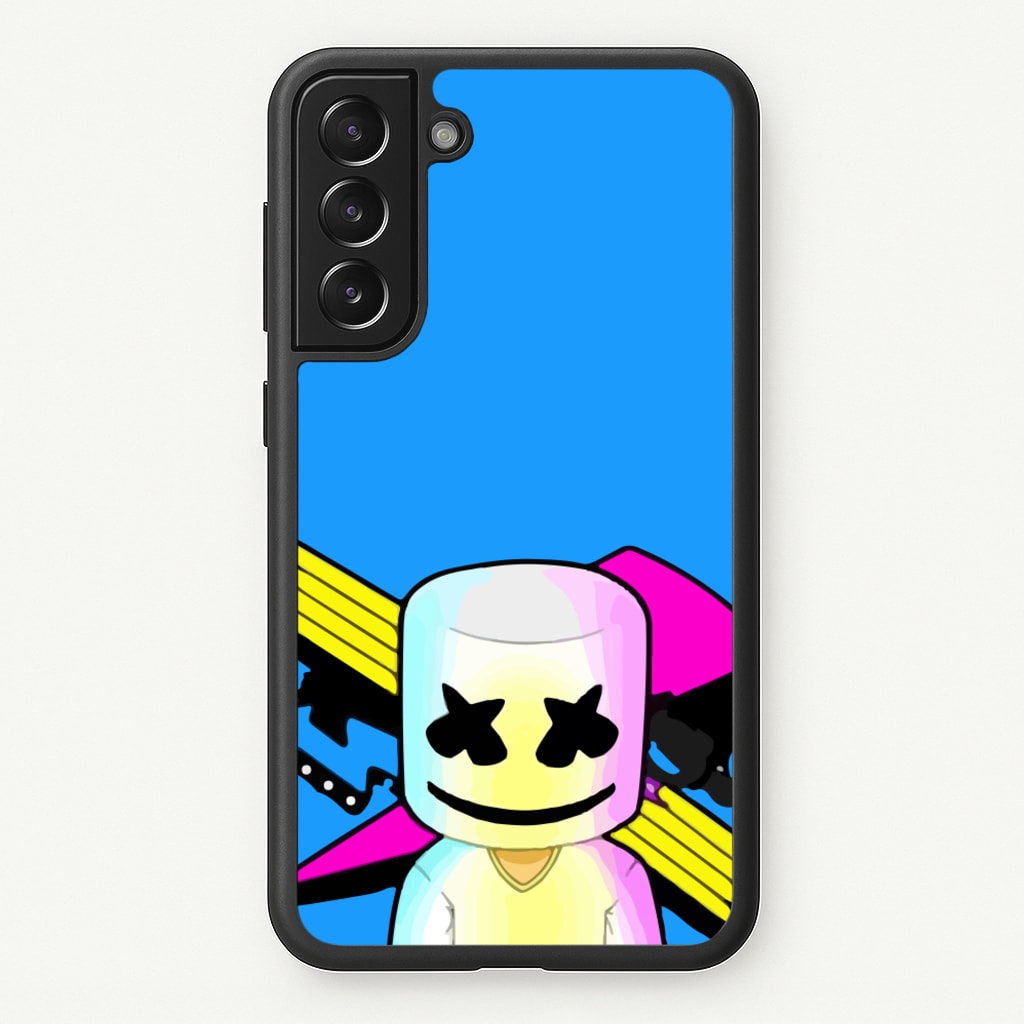Neon Logo White Helmet DJ - Marshmello Phone Case for Galaxy S22