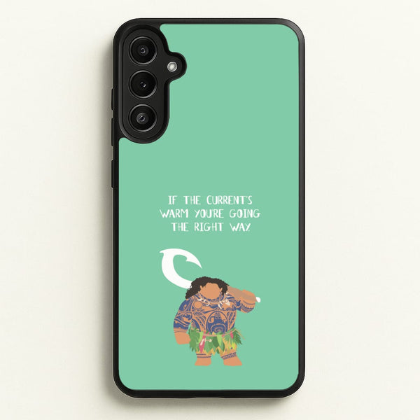 If The Current's Warm - Moana Phone Case for Galaxy A34