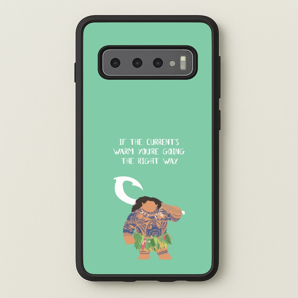 If The Current's Warm - Moana Phone Case for Galaxy S10
