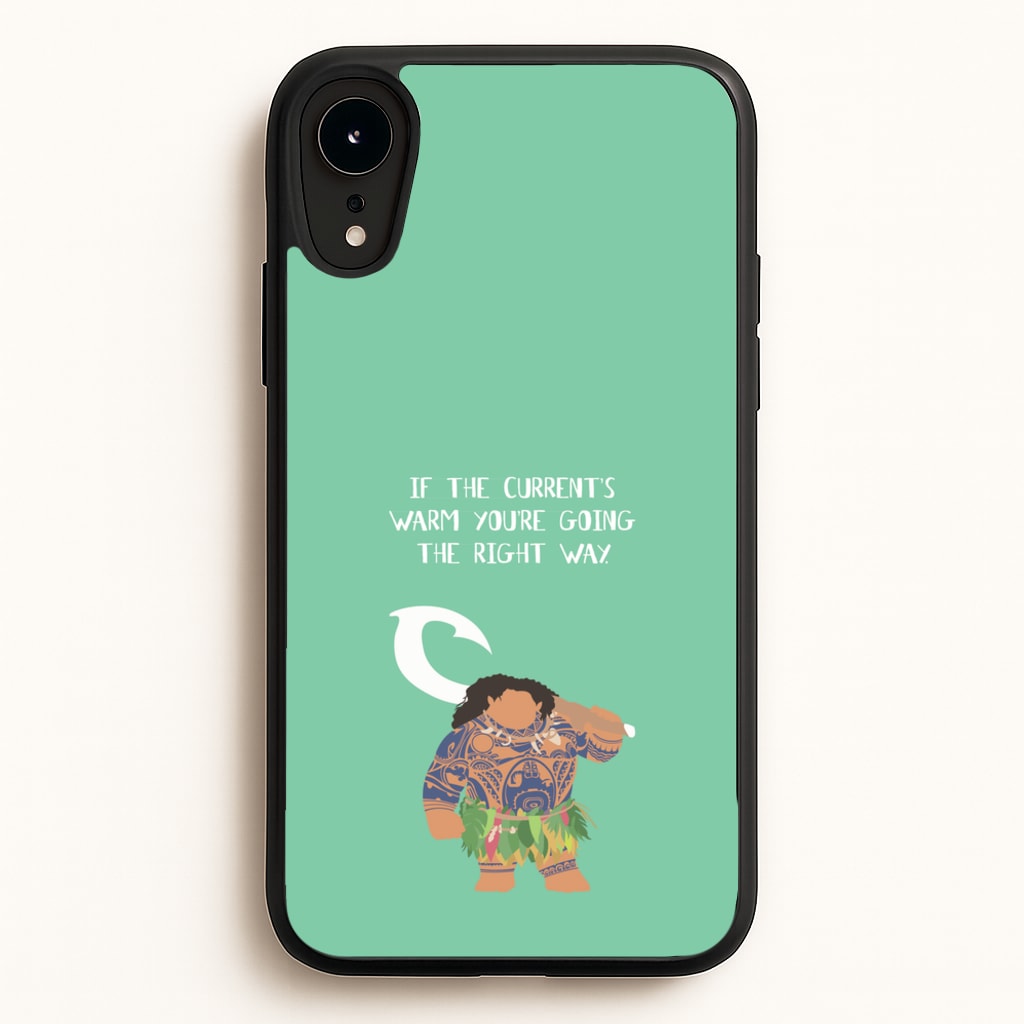 If The Current's Warm - Moana Phone Case for iPhone XR