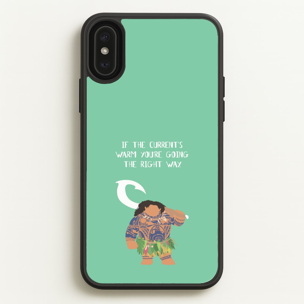 If The Current's Warm - Moana Phone Case for iPhone XS Max