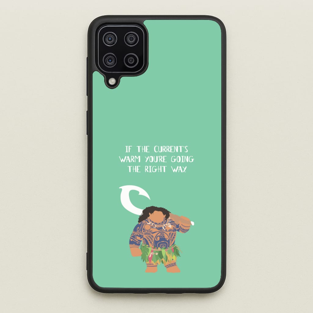 If The Current's Warm - Moana Phone Case for Galaxy A12