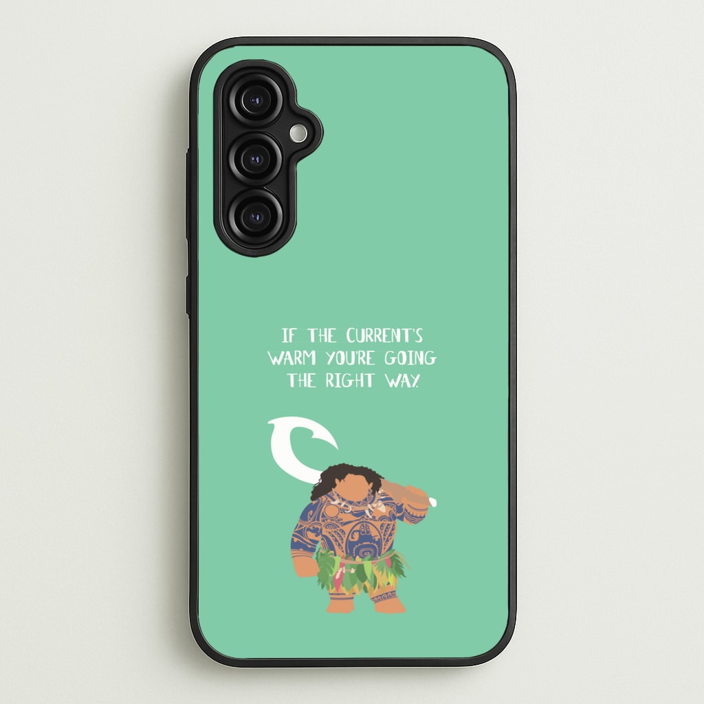 If The Current's Warm - Moana Phone Case for Galaxy A14