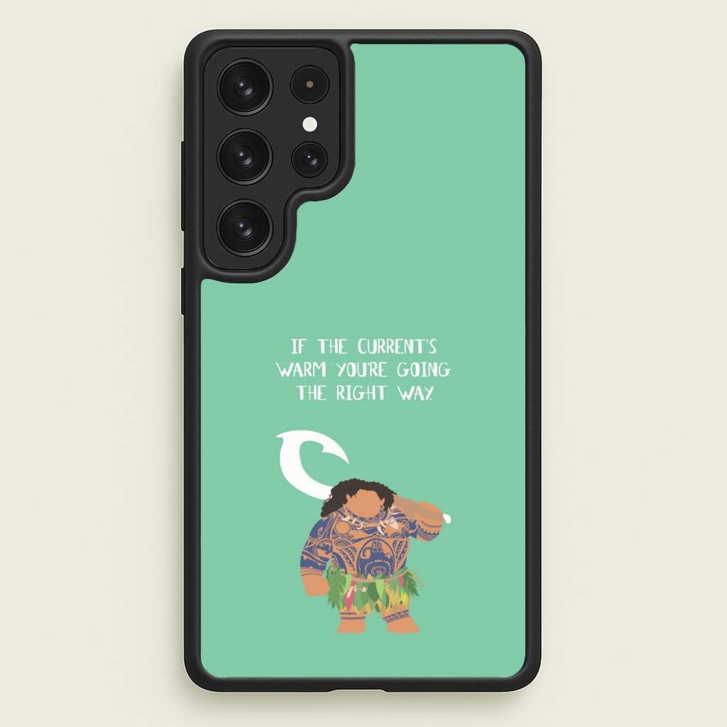 If The Current's Warm - Moana Phone Case for Galaxy S22 Ultra