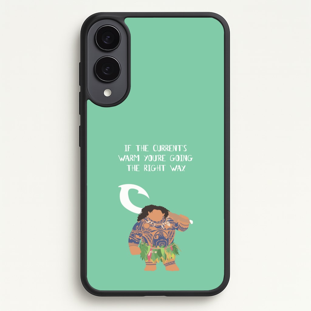 If The Current's Warm - Moana Phone Case for Galaxy S25 Edge