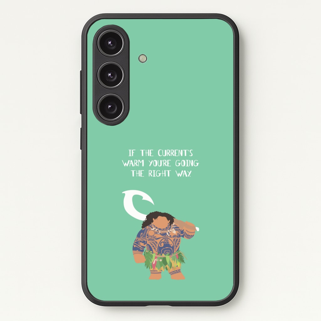 If The Current's Warm - Moana Phone Case for Galaxy S24