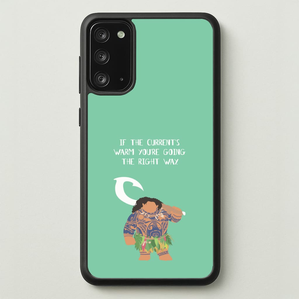 If The Current's Warm - Moana Phone Case for Galaxy Note 20