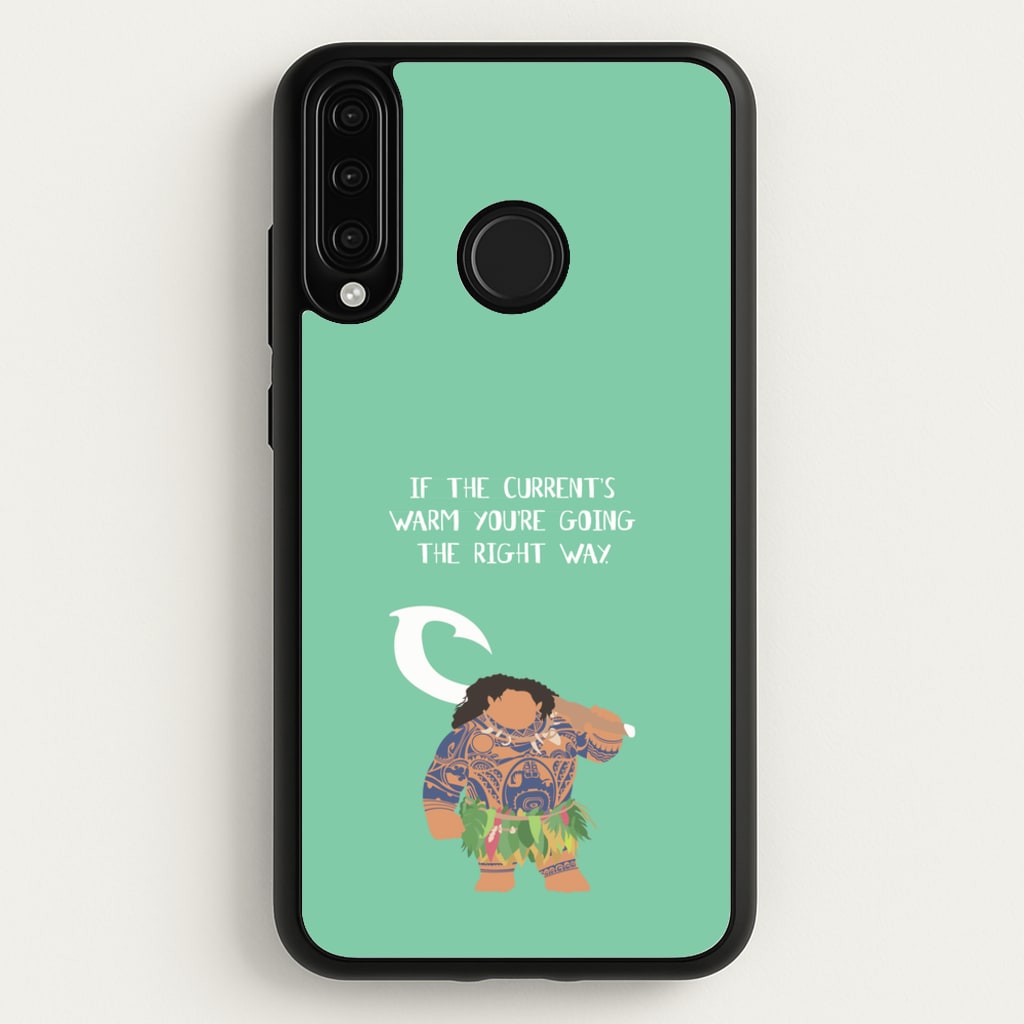 If The Current's Warm - Moana Phone Case for Huawei P30 Lite