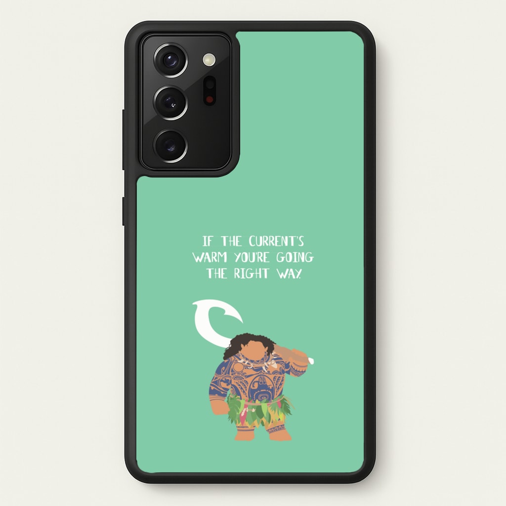 If The Current's Warm - Moana Phone Case for Galaxy Note 20 Ultra