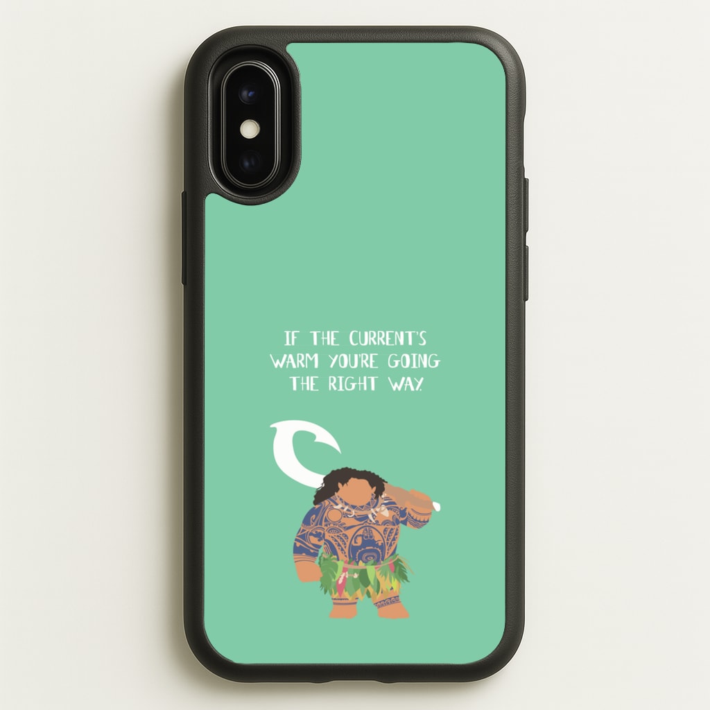 If The Current's Warm - Moana Phone Case for iPhone X / XS