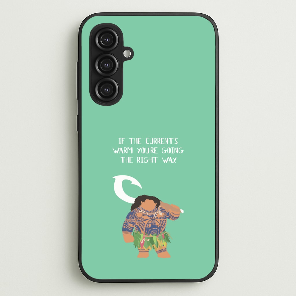 If The Current's Warm - Moana Phone Case for Galaxy S23FE