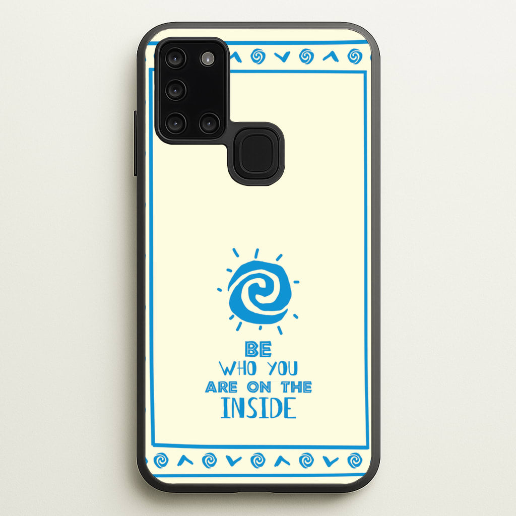 Be Who You - Moana Phone Case for Galaxy A21s