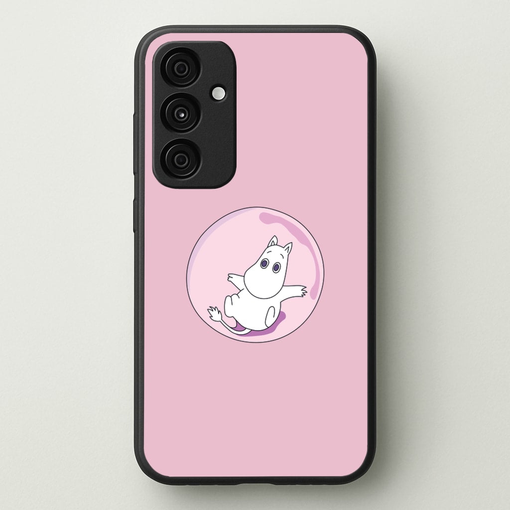 Moomin In A Pink Bubble - Moomin Phone Case for Galaxy A35