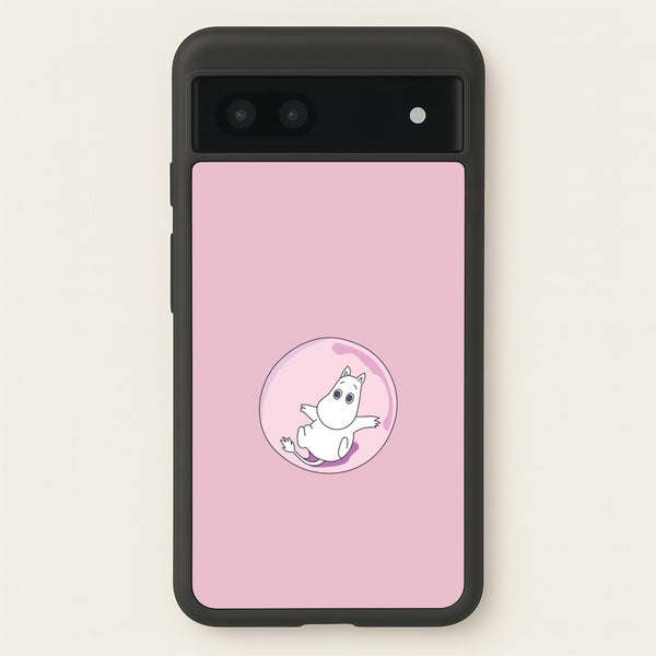Moomin In A Pink Bubble - Moomin Phone Case for Google Pixel 6a