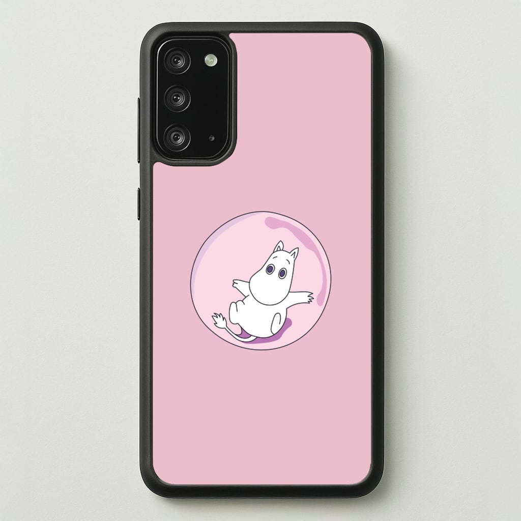 Moomin In A Pink Bubble - Moomin Phone Case for Galaxy Note 20