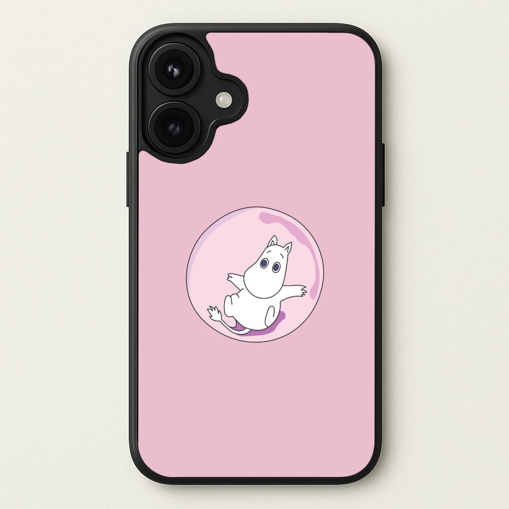 Moomin In A Pink Bubble Phone Case for iPhone 17