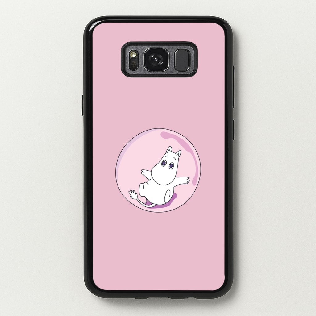 Moomin In A Pink Bubble - Moomin Phone Case for Galaxy S8 Plus