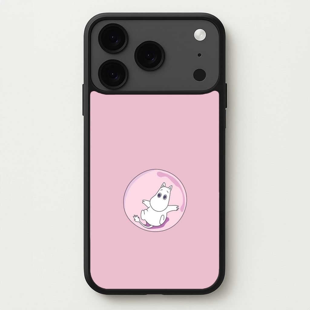 Moomin In A Pink Bubble Phone Case for iPhone 17 Pro