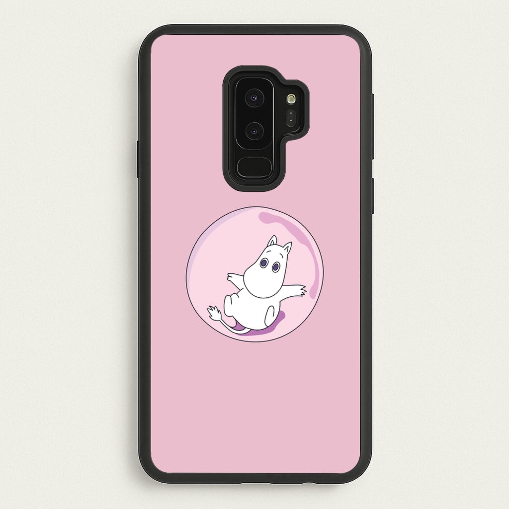 Moomin In A Pink Bubble - Moomin Phone Case for Galaxy S9 Plus