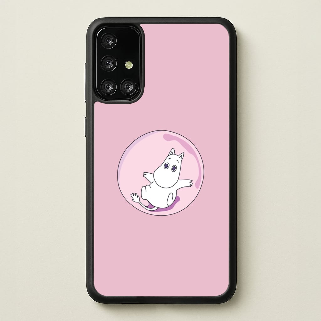 Moomin In A Pink Bubble - Moomin Phone Case for Galaxy A71