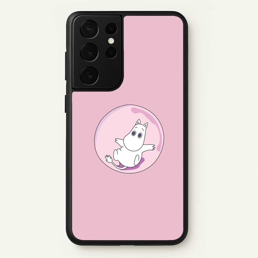 Moomin In A Pink Bubble - Moomin Phone Case for Galaxy S21 Ultra