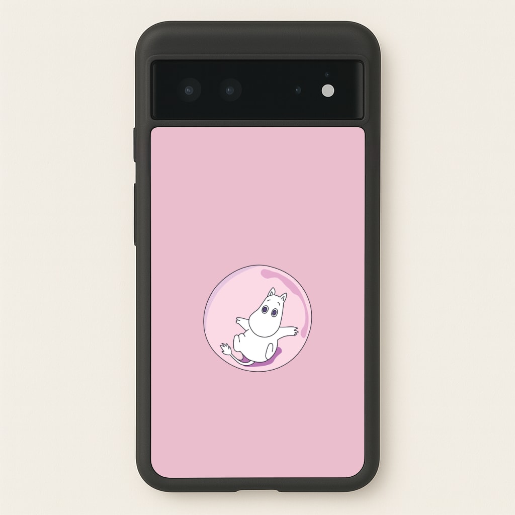 Moomin In A Pink Bubble - Moomin Phone Case for Google Pixel 6