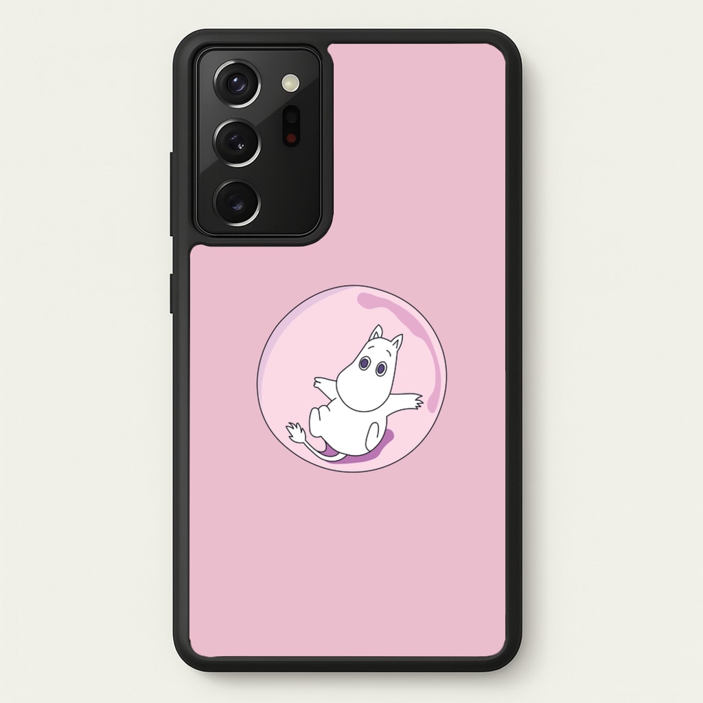 Moomin In A Pink Bubble - Moomin Phone Case for Galaxy Note 20 Ultra
