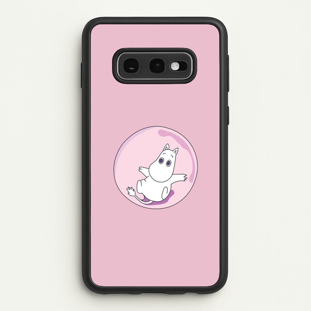 Moomin In A Pink Bubble - Moomin Phone Case for Galaxy S10e