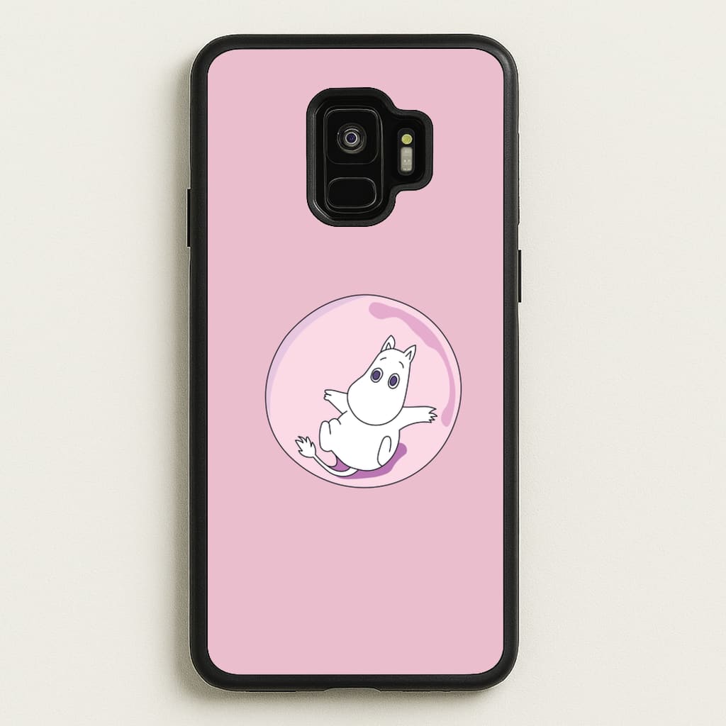 Moomin In A Pink Bubble - Moomin Phone Case for Galaxy S9