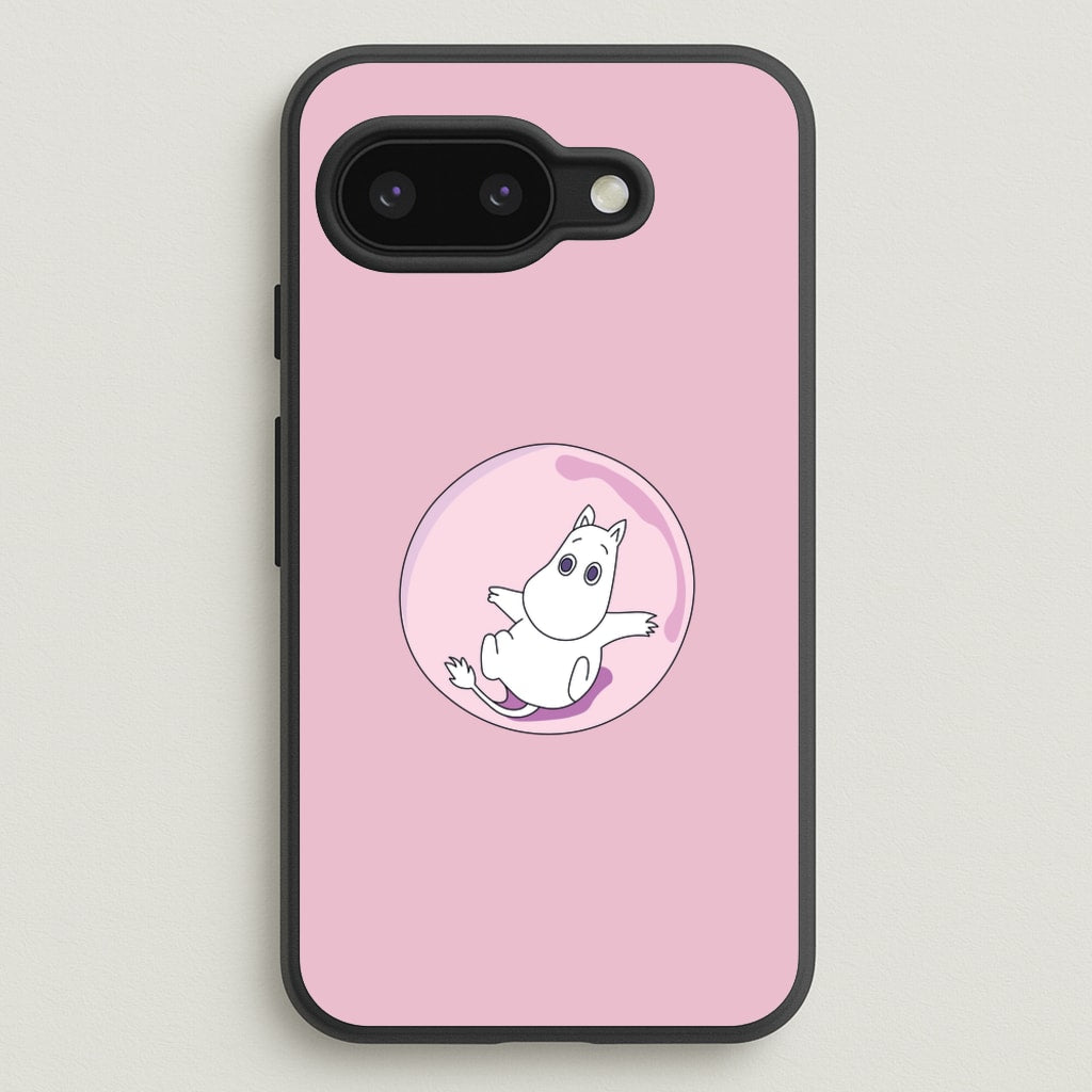 Moomin In A Pink Bubble - Moomin Phone Case for Google Pixel 9a