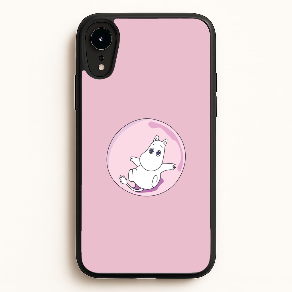 Moomin In A Pink Bubble - Moomin Phone Case for iPhone XR
