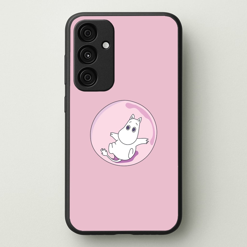 Moomin In A Pink Bubble - Moomin Phone Case for Galaxy A55
