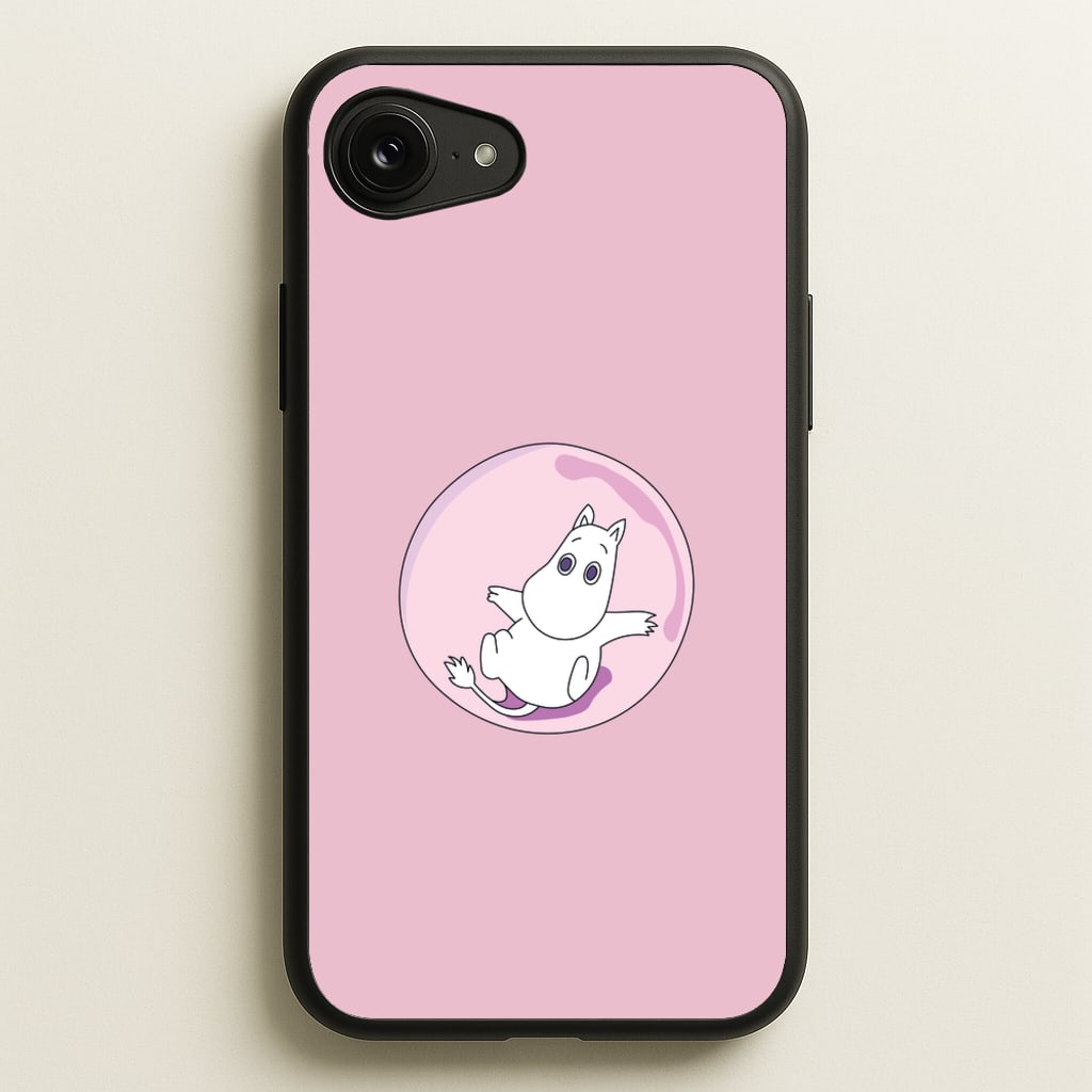 Moomin In A Pink Bubble - Moomin Phone Case for iPhone 16e