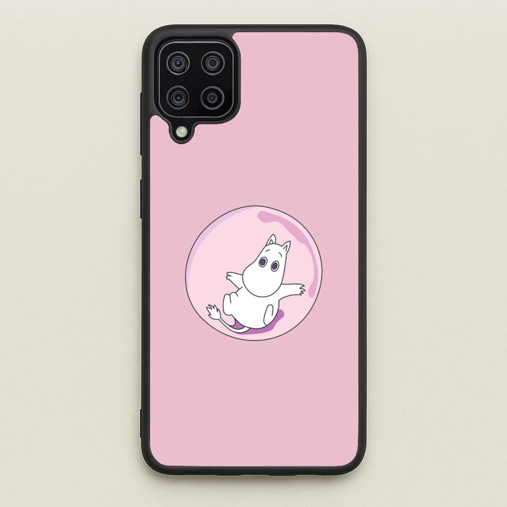 Moomin In A Pink Bubble - Moomin Phone Case for Galaxy A12