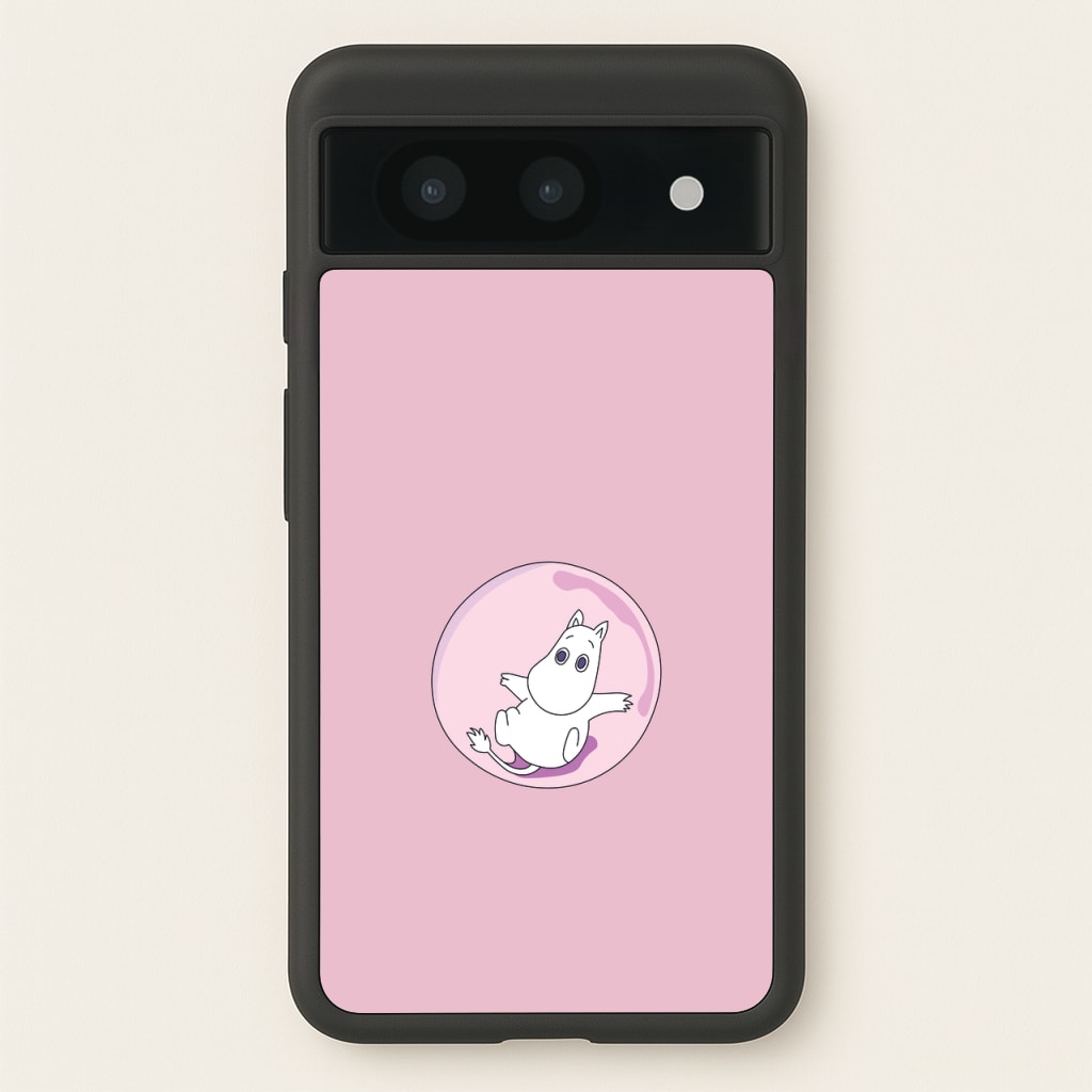 Moomin In A Pink Bubble - Moomin Phone Case for Google Pixel 8a