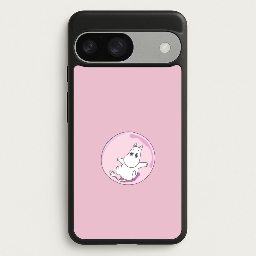 Moomin In A Pink Bubble - Moomin Phone Case for Google Pixel 9 / 9 Pro