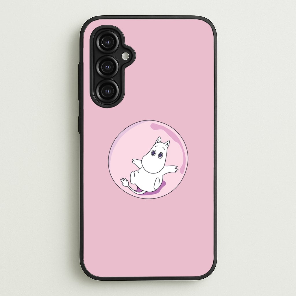 Moomin In A Pink Bubble - Moomin Phone Case for Galaxy A14